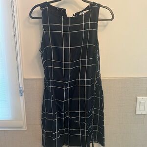 Faithfull Black and White Linen Dress Size Small